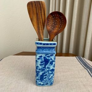 Vintage blue vase purchased in China EUC